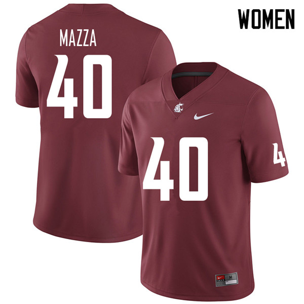 Women #40 Blake Mazza Washington State Cougars College Football Jerseys Sale-Crimson